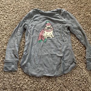 Pj top. With a cute dog